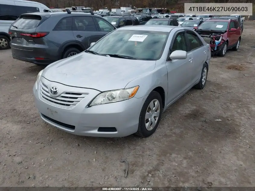 4T1BE46K27U690603 2007 Toyota Camry Le