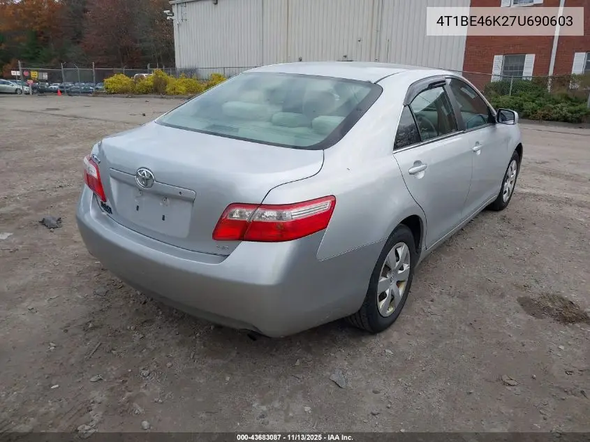 4T1BE46K27U690603 2007 Toyota Camry Le