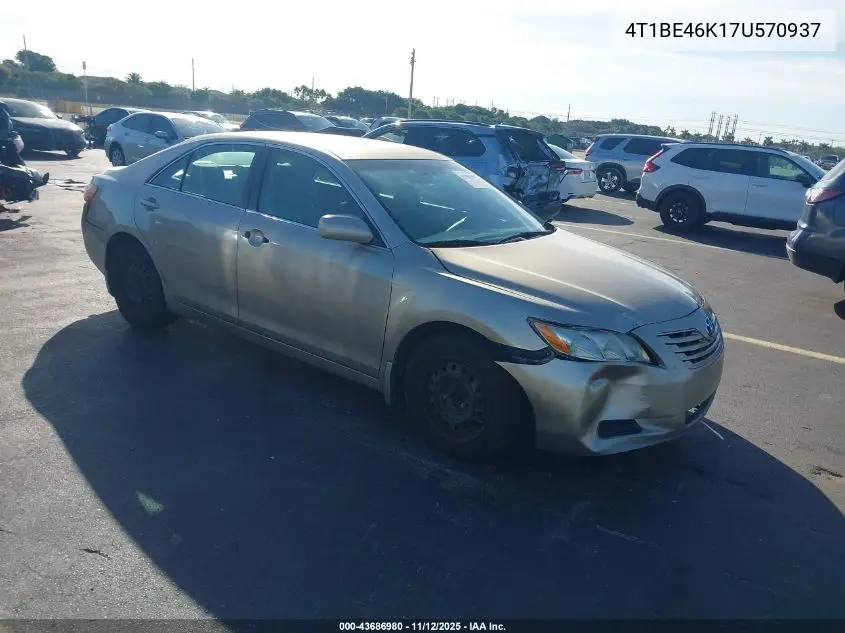 4T1BE46K17U570937 2007 Toyota Camry Le