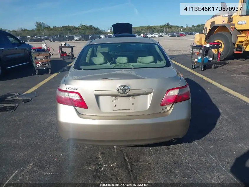 4T1BE46K17U570937 2007 Toyota Camry Le