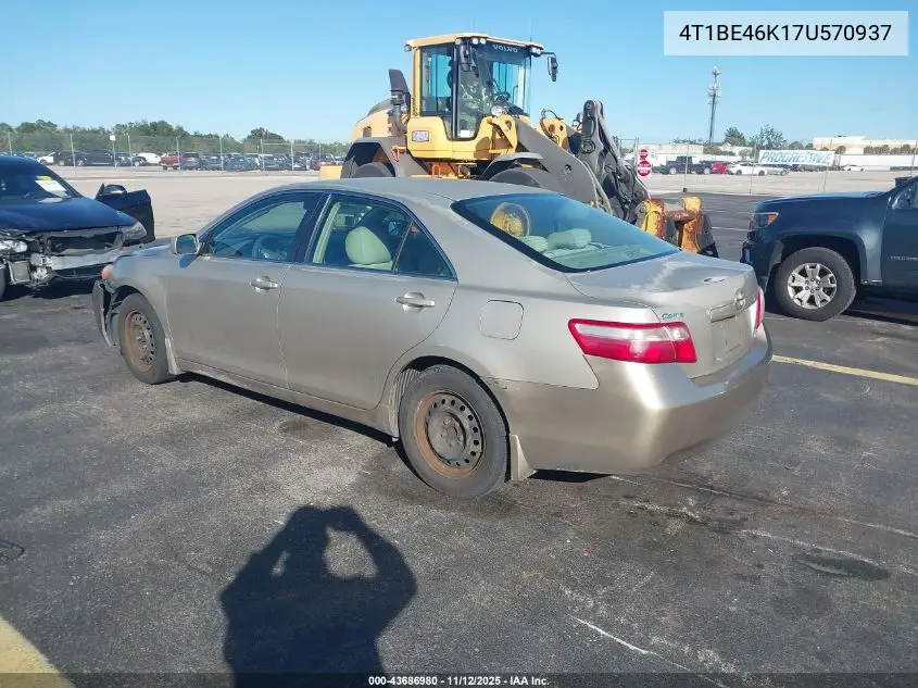 4T1BE46K17U570937 2007 Toyota Camry Le