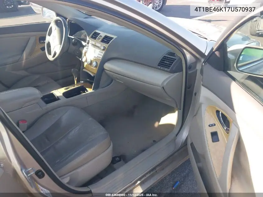 4T1BE46K17U570937 2007 Toyota Camry Le
