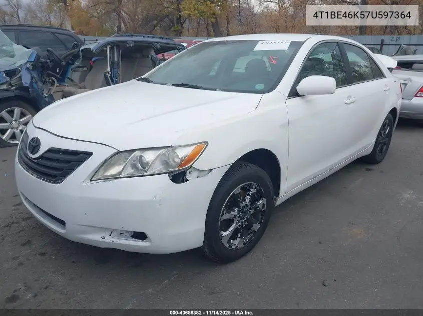 4T1BE46K57U597364 2007 Toyota Camry Le