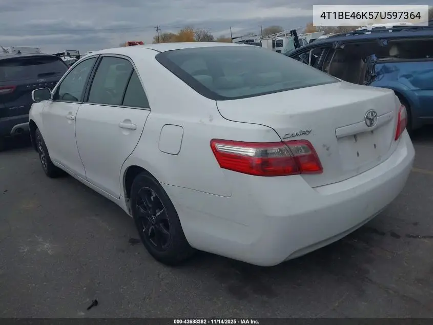 4T1BE46K57U597364 2007 Toyota Camry Le
