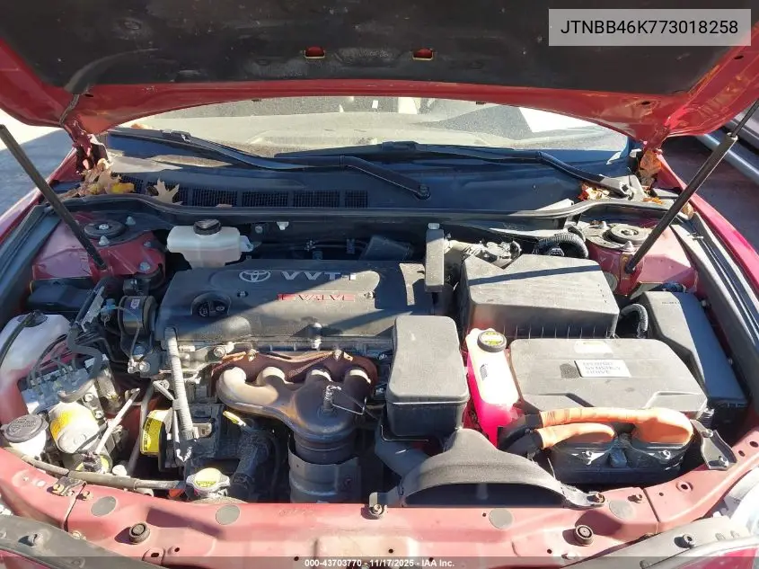 JTNBB46K773018258 2007 Toyota Camry Hybrid