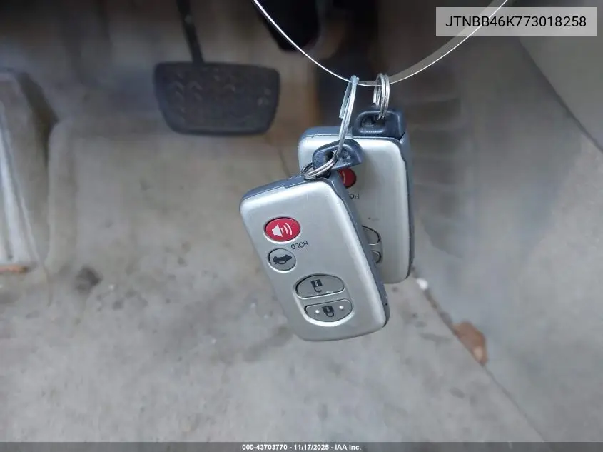 JTNBB46K773018258 2007 Toyota Camry Hybrid