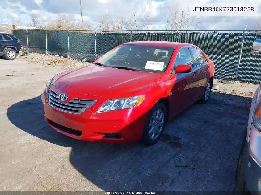 JTNBB46K773018258 2007 Toyota Camry Hybrid