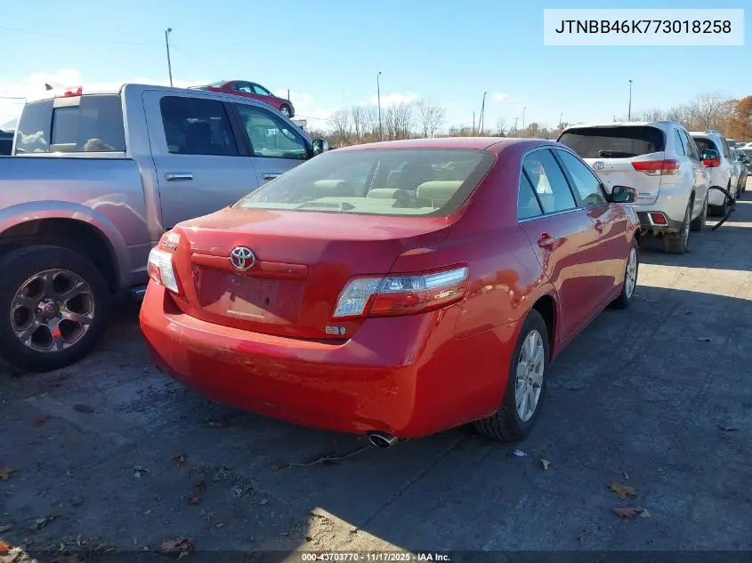 JTNBB46K773018258 2007 Toyota Camry Hybrid