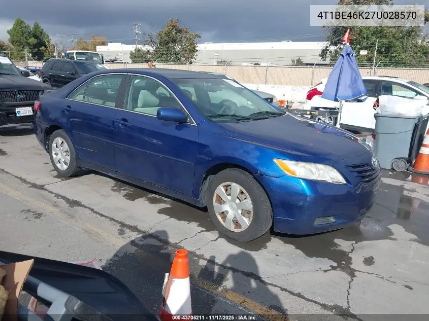 4T1BE46K27U028570 2007 Toyota Camry Le