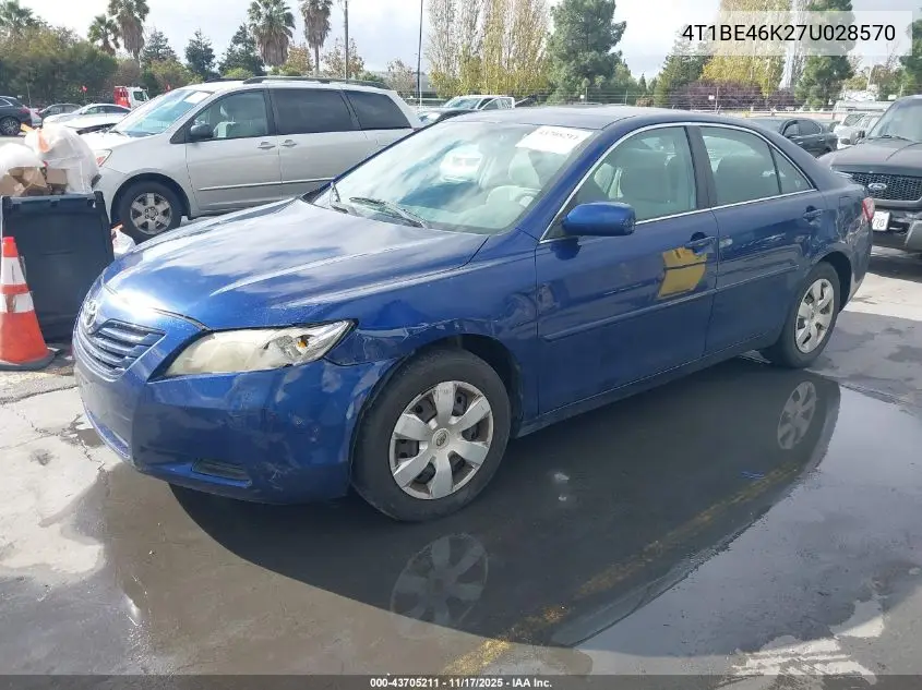 4T1BE46K27U028570 2007 Toyota Camry Le