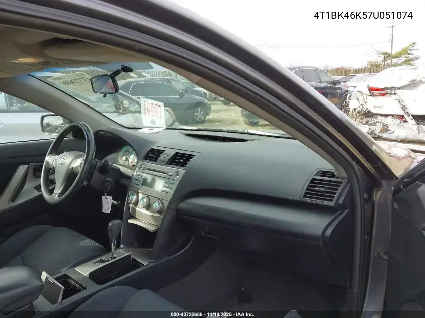 4T1BK46K57U051074 2007 Toyota Camry Se V6