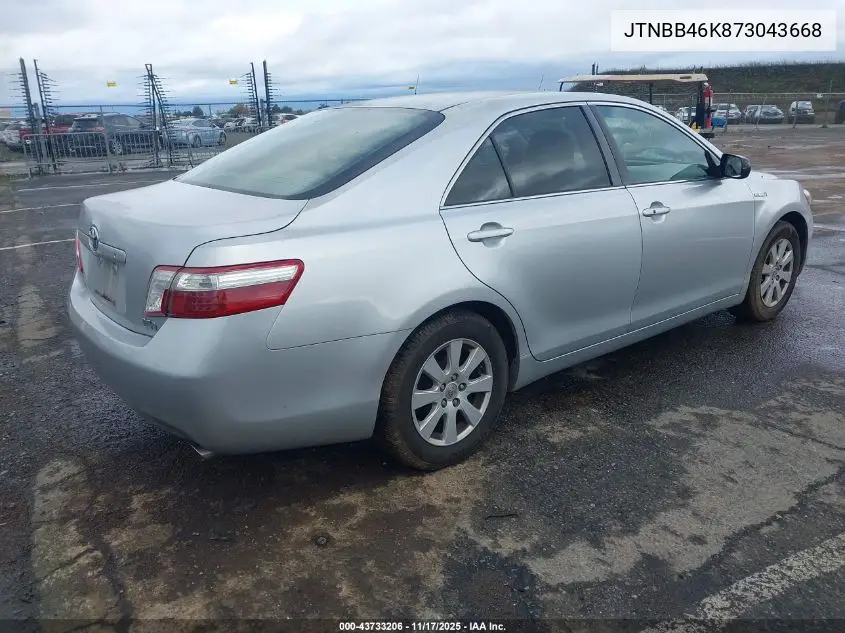 JTNBB46K873043668 2007 Toyota Camry Hybrid