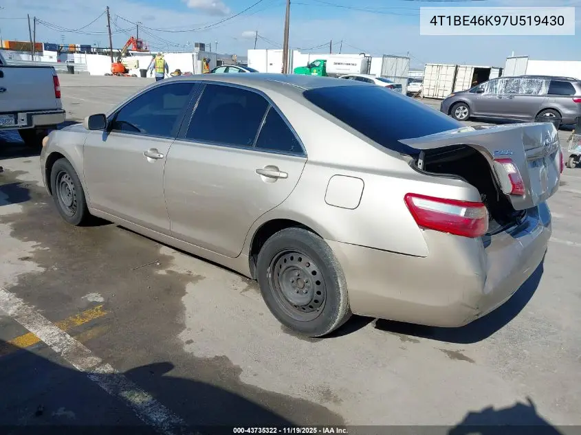4T1BE46K97U519430 2007 Toyota Camry Le