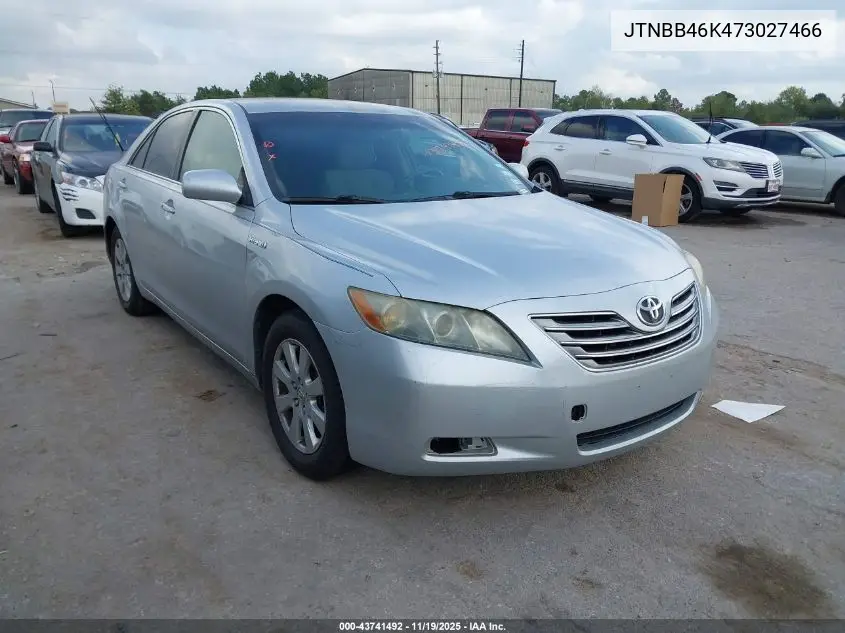 JTNBB46K473027466 2007 Toyota Camry Hybrid