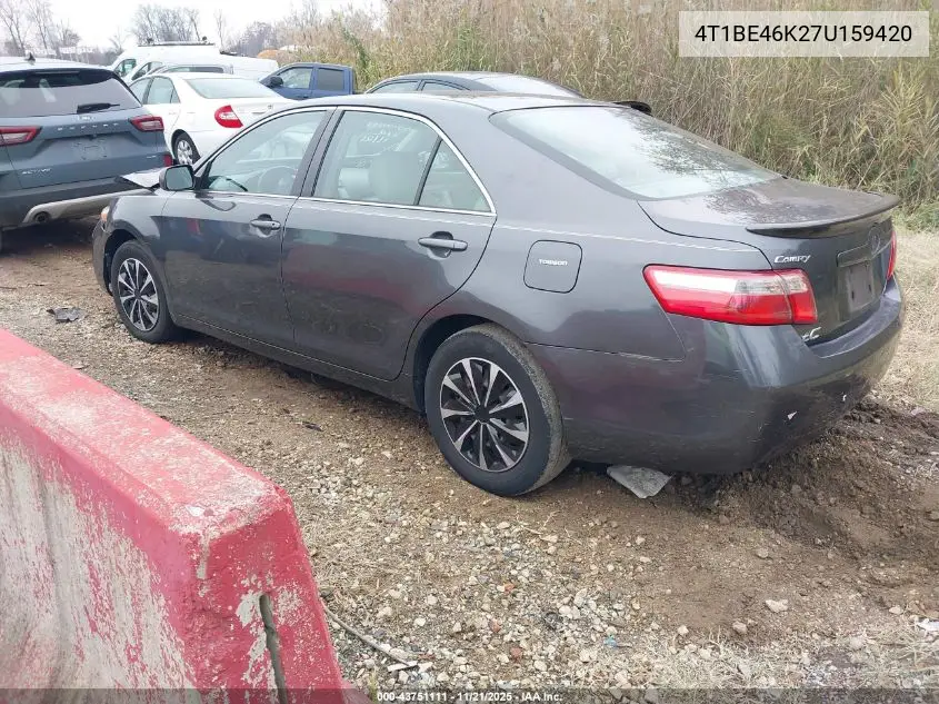 4T1BE46K27U159420 2007 Toyota Camry Ce/Le/Xle/Se