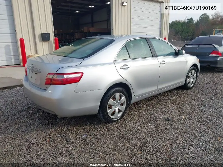 4T1BE46KX7U190169 2007 Toyota Camry Le