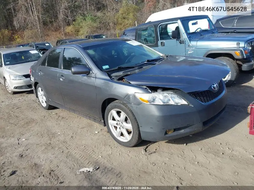 4T1BE46K67U545628 2007 Toyota Camry Se