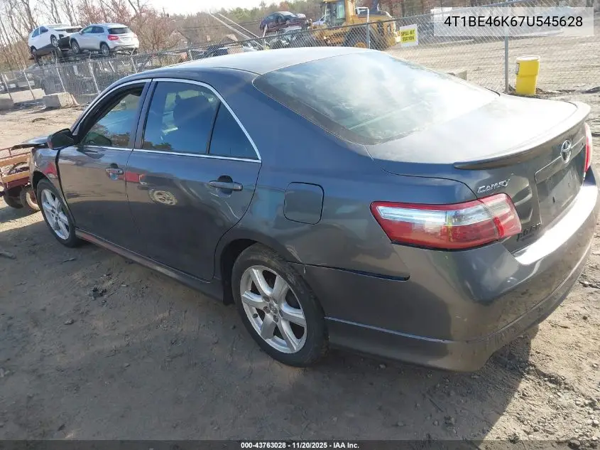 4T1BE46K67U545628 2007 Toyota Camry Se