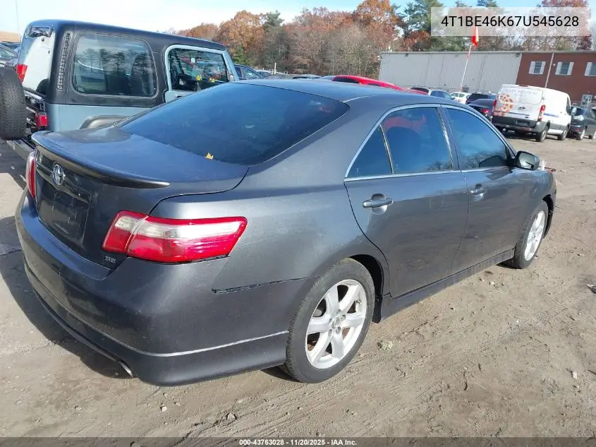 4T1BE46K67U545628 2007 Toyota Camry Se