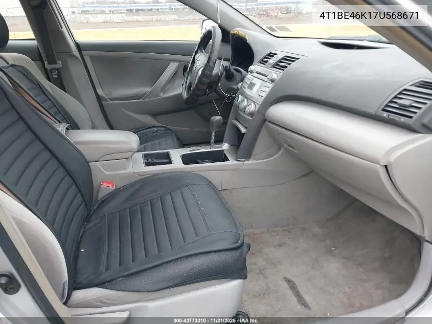 4T1BE46K17U568671 2007 Toyota Camry Le