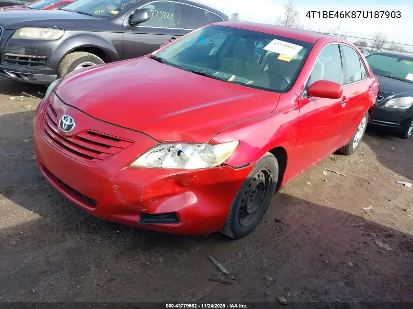 4T1BE46K87U187903 2007 Toyota Camry Le