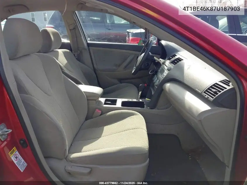 4T1BE46K87U187903 2007 Toyota Camry Le