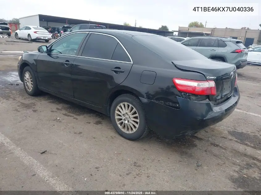 4T1BE46KX7U040336 2007 Toyota Camry Ce