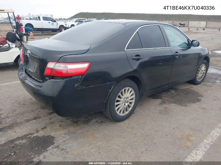 4T1BE46KX7U040336 2007 Toyota Camry Ce
