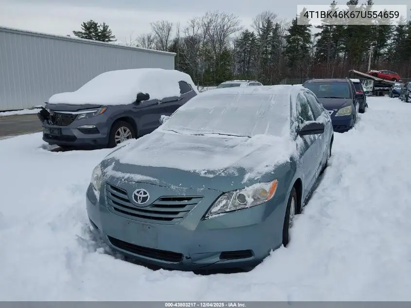 4T1BK46K67U554659 2007 Toyota Camry Le V6