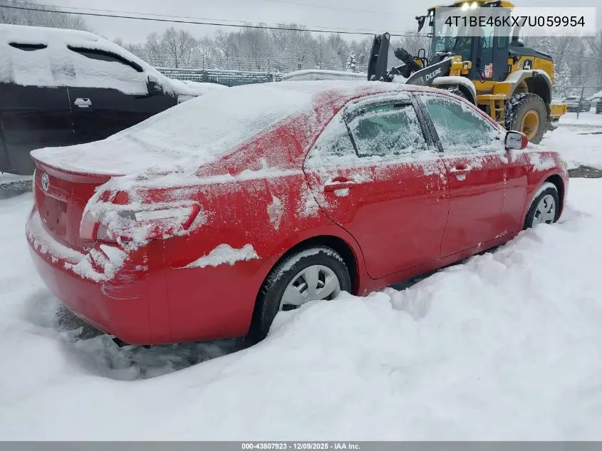 4T1BE46KX7U059954 2007 Toyota Camry Le