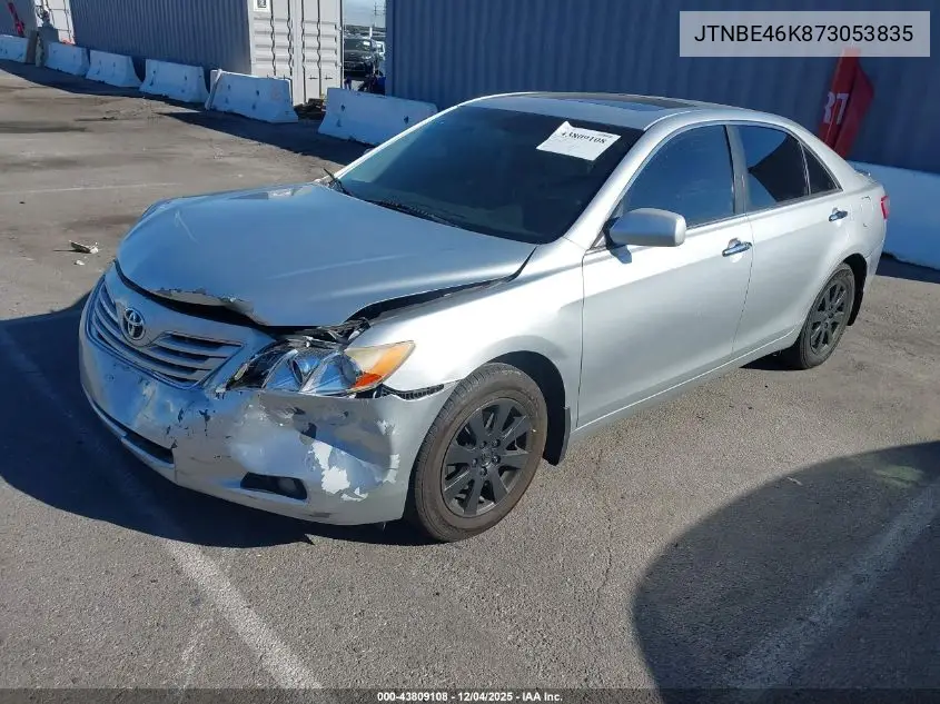 JTNBE46K873053835 2007 Toyota Camry Xle