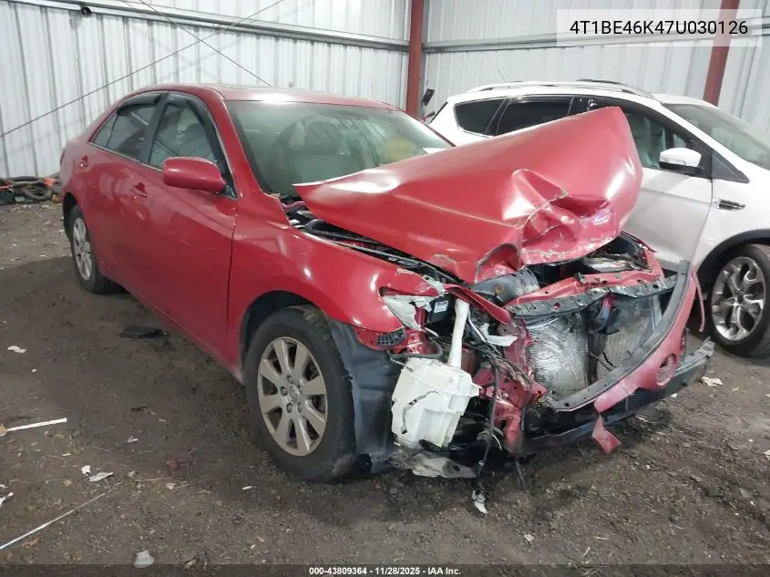 4T1BE46K47U030126 2007 Toyota Camry Xle