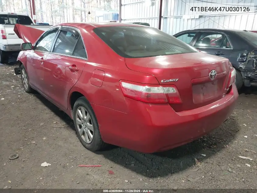 4T1BE46K47U030126 2007 Toyota Camry Xle