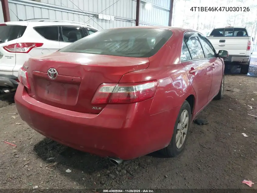 4T1BE46K47U030126 2007 Toyota Camry Xle