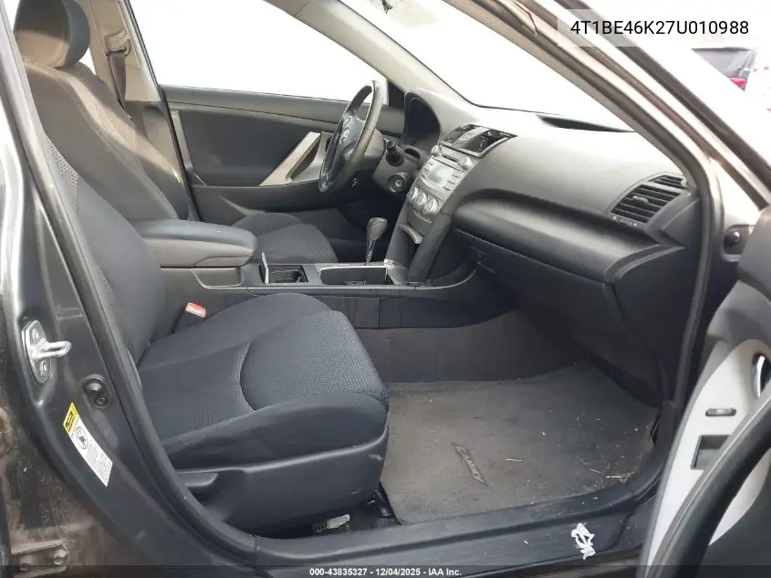 4T1BE46K27U010988 2007 Toyota Camry Se