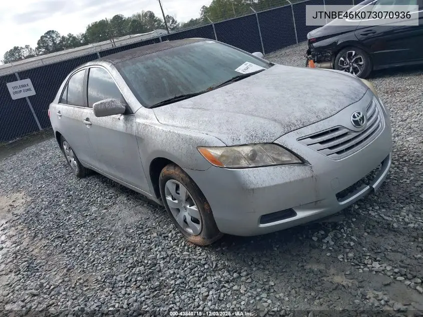 JTNBE46K073070936 2007 Toyota Camry Ce