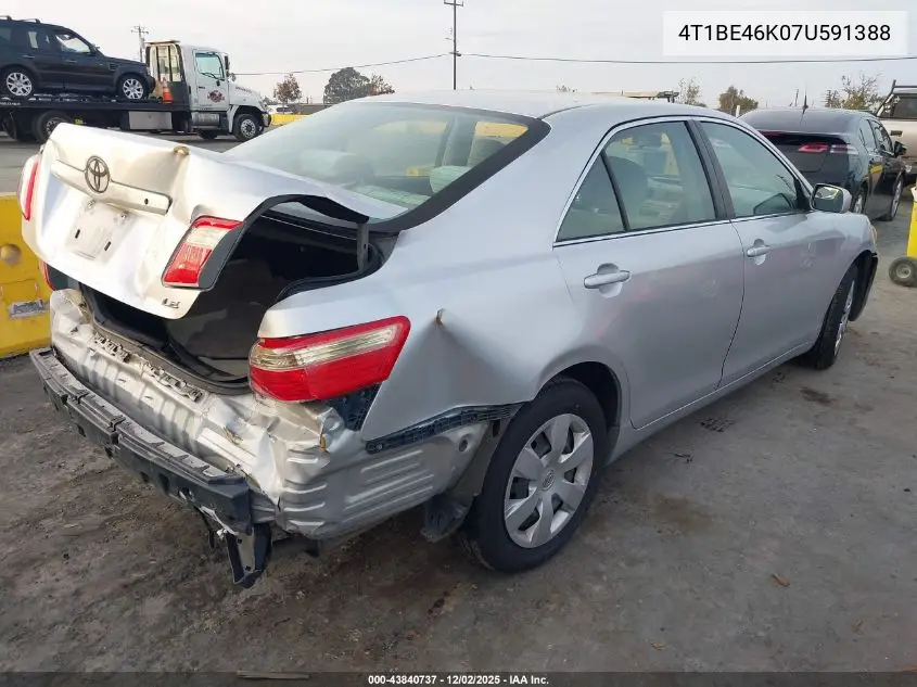 4T1BE46K07U591388 2007 Toyota Camry Le