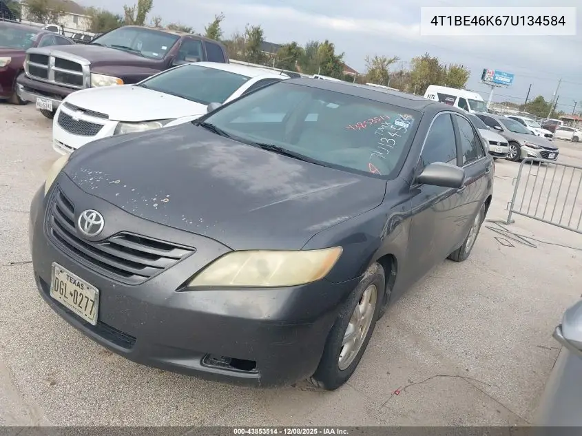 4T1BE46K67U134584 2007 Toyota Camry Le