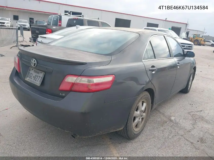 4T1BE46K67U134584 2007 Toyota Camry Le