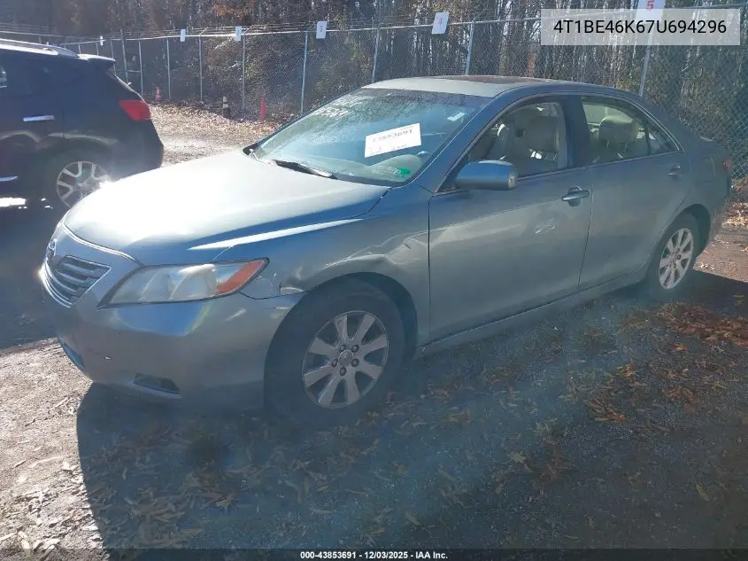 4T1BE46K67U694296 2007 Toyota Camry Xle