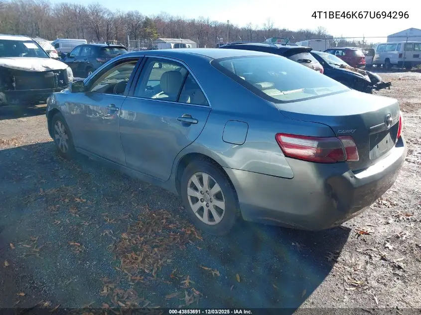 4T1BE46K67U694296 2007 Toyota Camry Xle