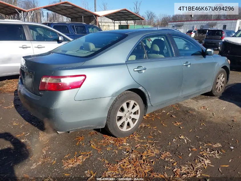 4T1BE46K67U694296 2007 Toyota Camry Xle