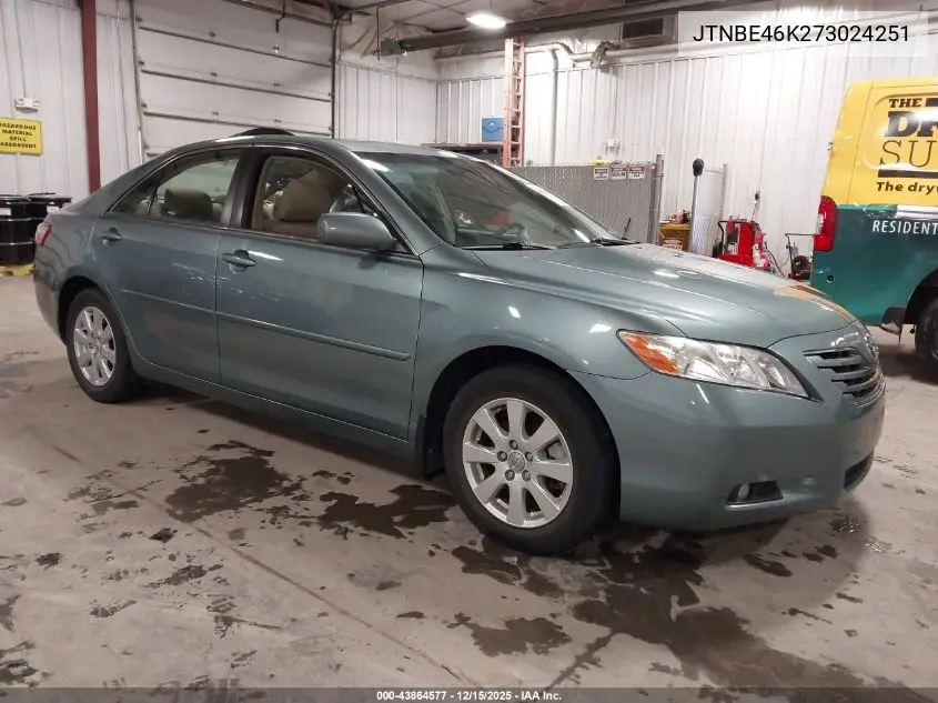 JTNBE46K273024251 2007 Toyota Camry Xle