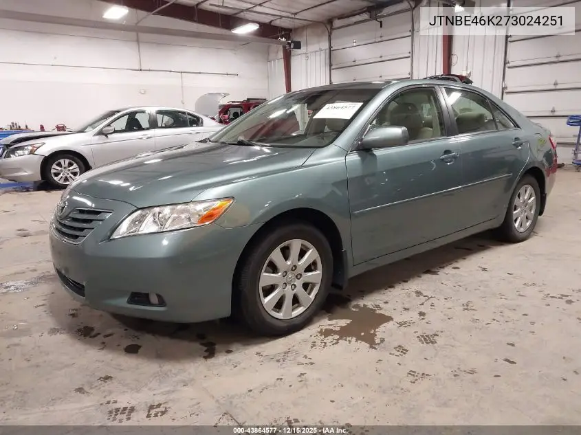 JTNBE46K273024251 2007 Toyota Camry Xle