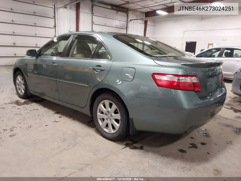 JTNBE46K273024251 2007 Toyota Camry Xle