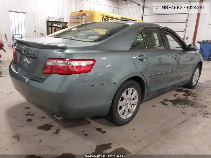 JTNBE46K273024251 2007 Toyota Camry Xle
