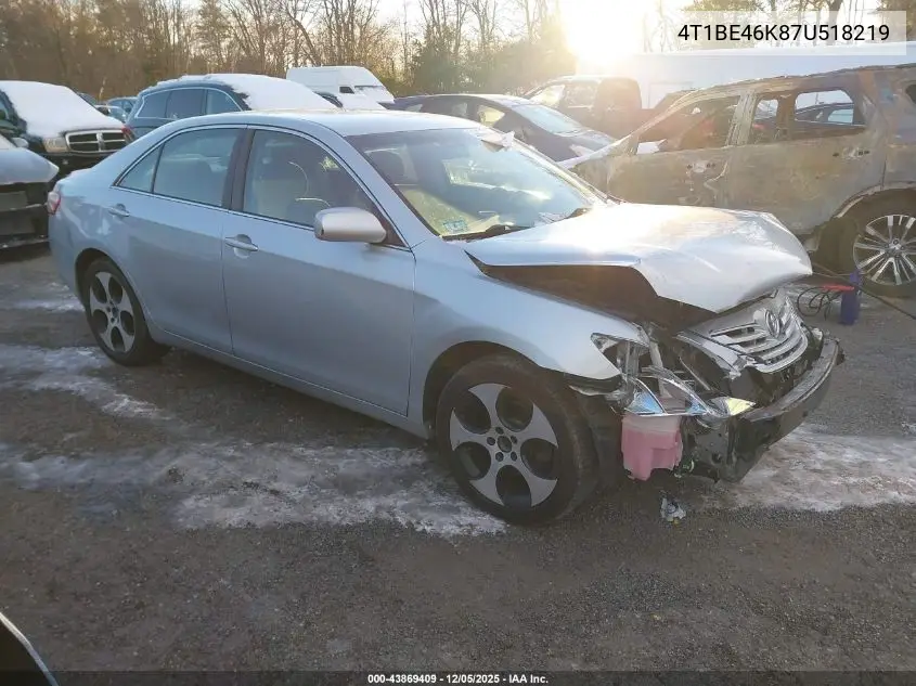 4T1BE46K87U518219 2007 Toyota Camry Le