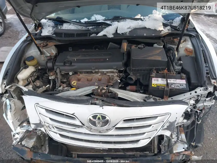 4T1BE46K87U518219 2007 Toyota Camry Le