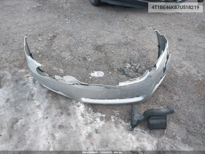 4T1BE46K87U518219 2007 Toyota Camry Le