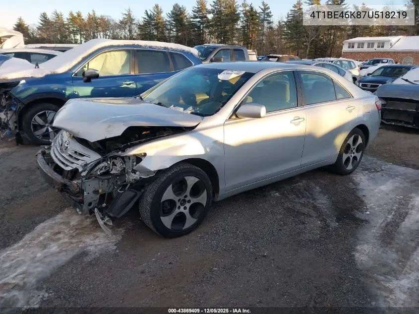 4T1BE46K87U518219 2007 Toyota Camry Le